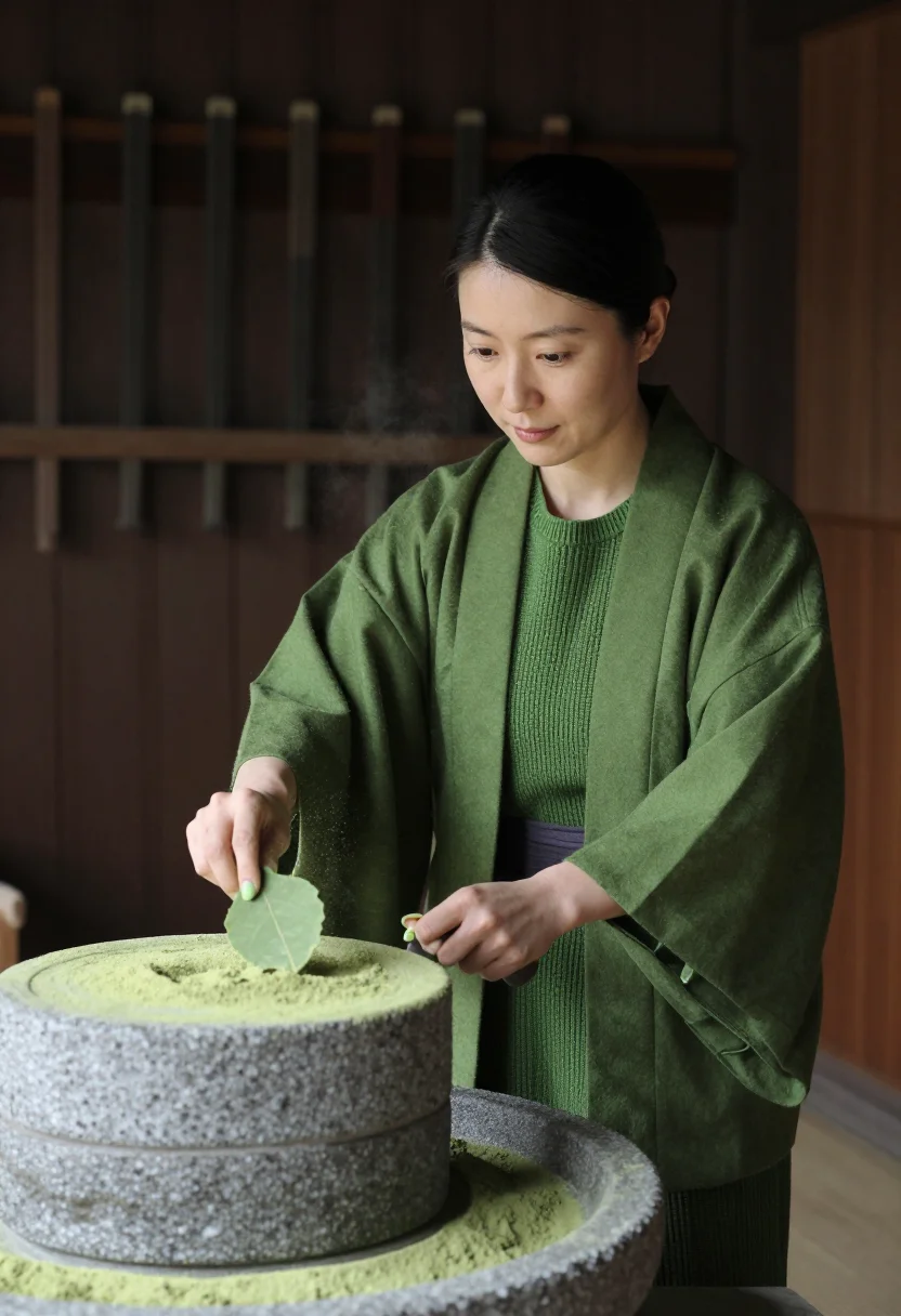AI uji matcha sample — portrait of a woman, half-length portrait of a Japanese woma