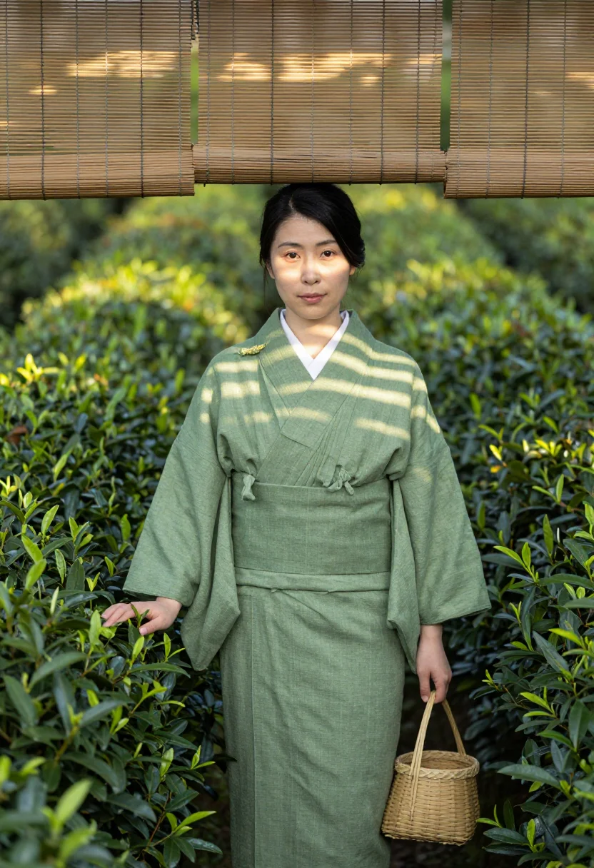 AI uji matcha sample — portrait of a woman, three-quarter-length portrait of a Japa