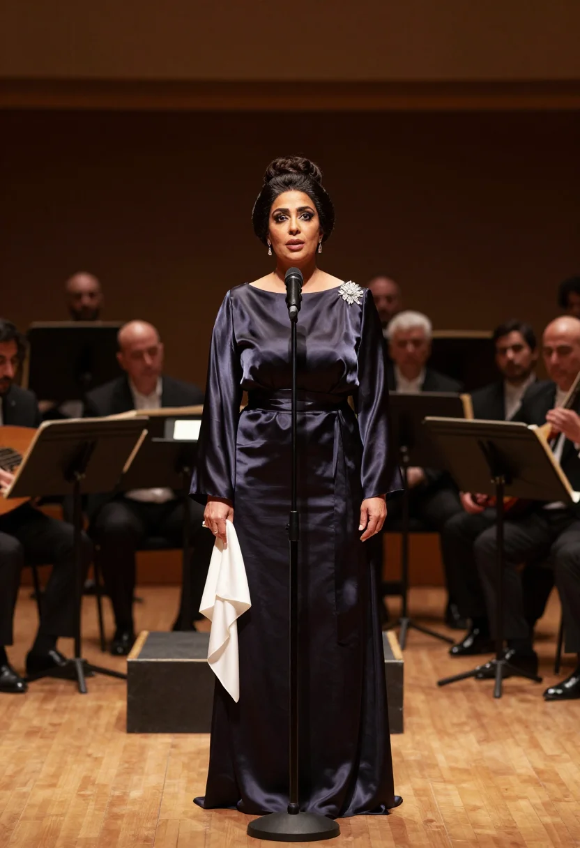 AI umm kulthum sample — portrait of a woman, full-length wide portrait of an Egyptia