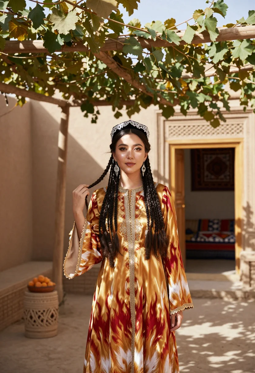AI uyghur etles sample — portrait of a woman, three-quarter-length portrait of a Uygh