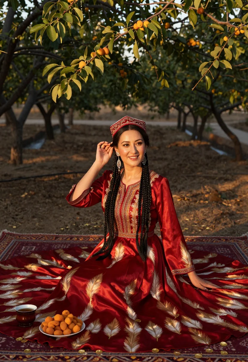 AI uyghur etles sample — portrait of a woman, full-length portrait of a Uyghur woman