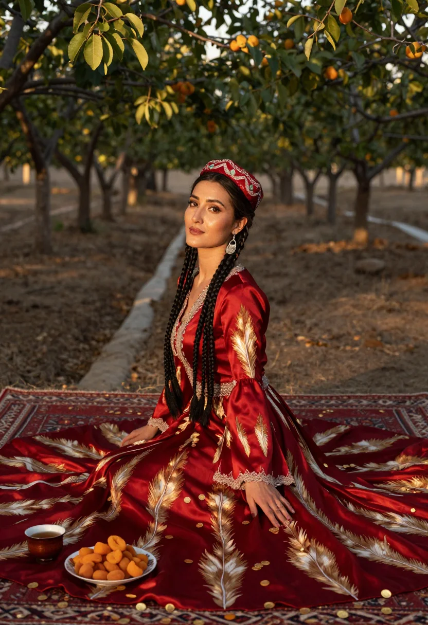 AI uyghur etles sample — portrait of a woman, three-quarter-length portrait of a Uygh