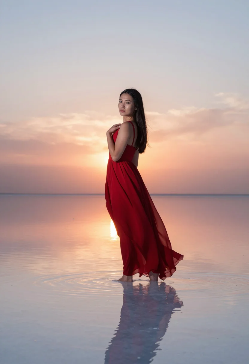 AI uyuni sample — portrait of a woman, full-length portrait of an East-Asian w