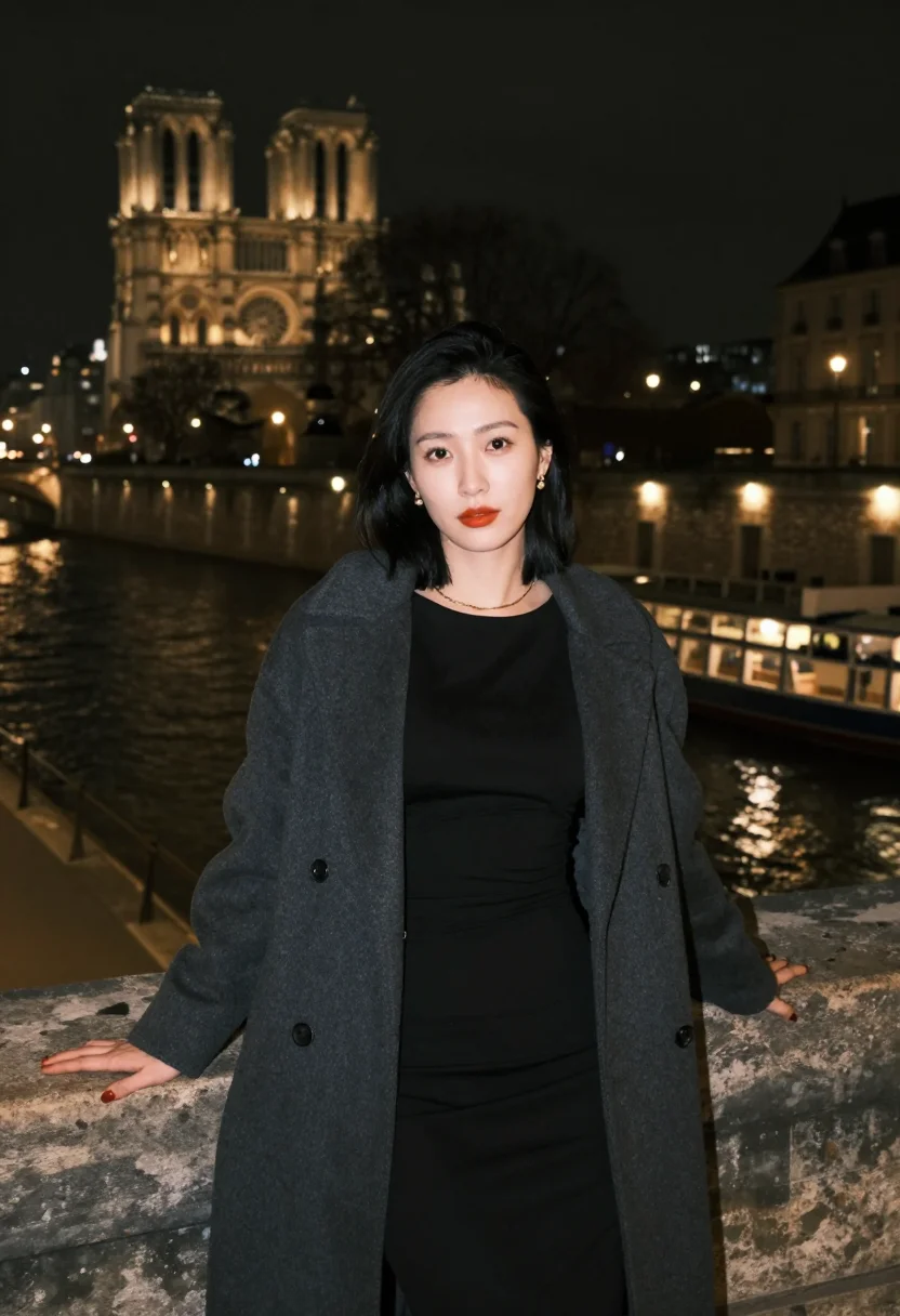 AI valentine paris sample — portrait of a woman, half-length portrait of an East-Asian w