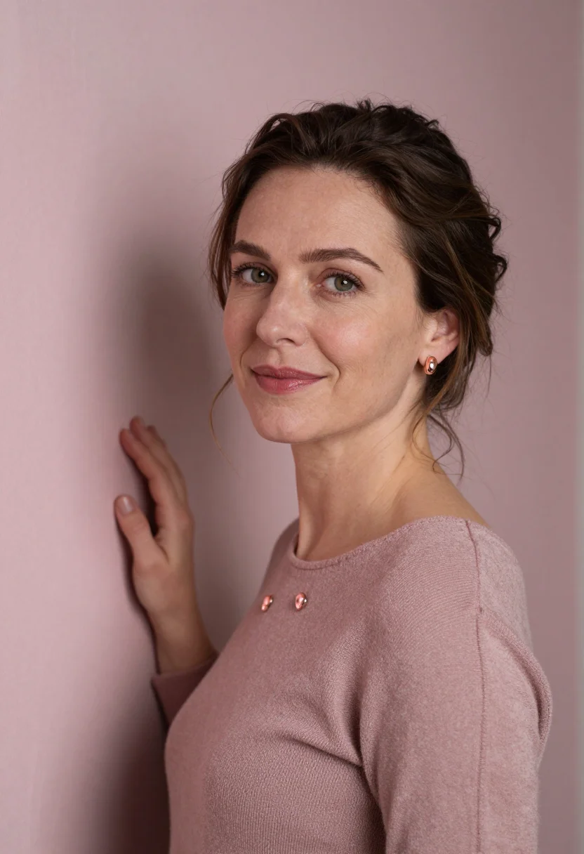 AI valentine table rose sample — portrait of a woman, head-and-shoulders portrait of a Wester