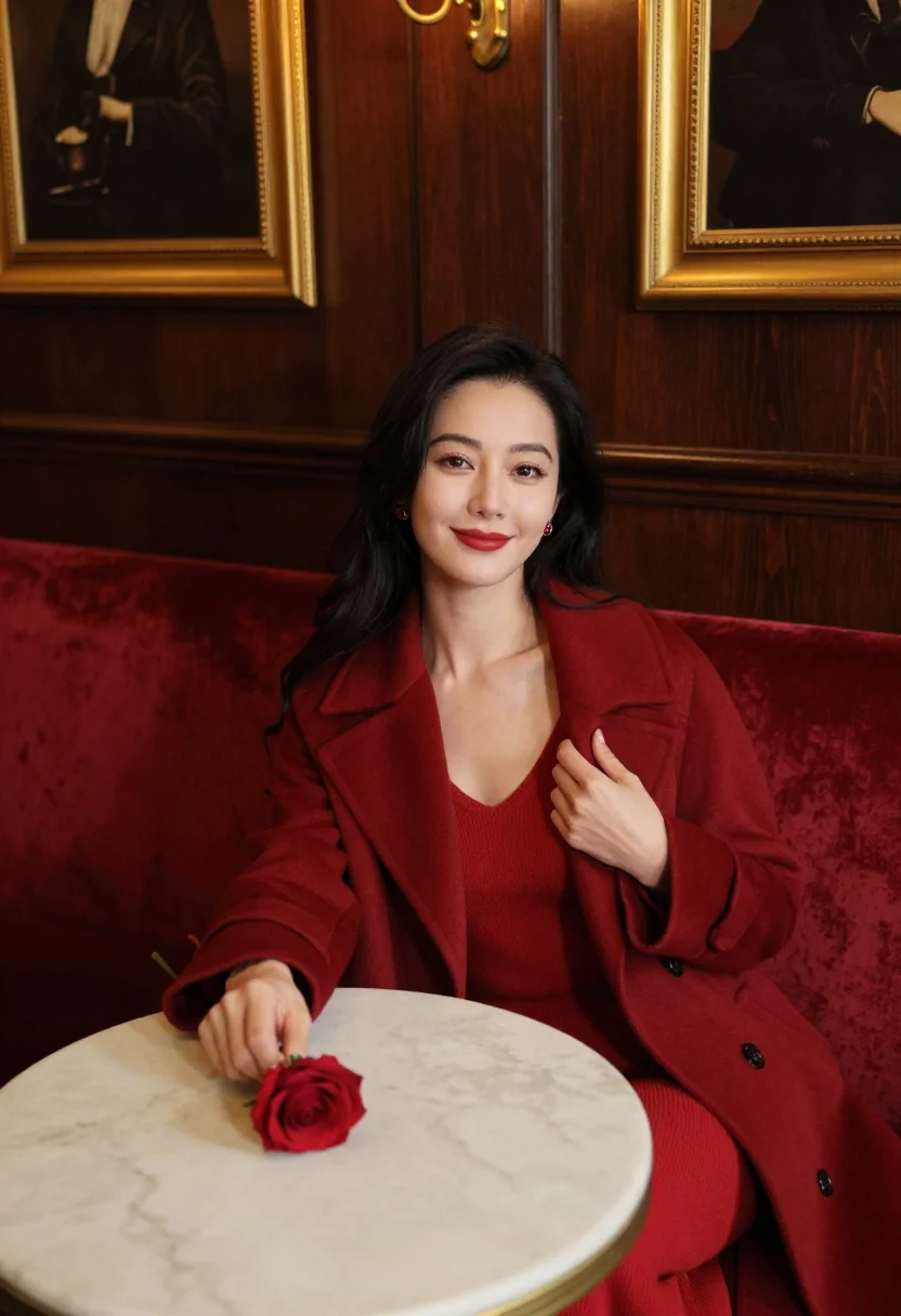 AI valentino saint valentin sample — portrait of a woman, close portrait of an East-Asian woman w