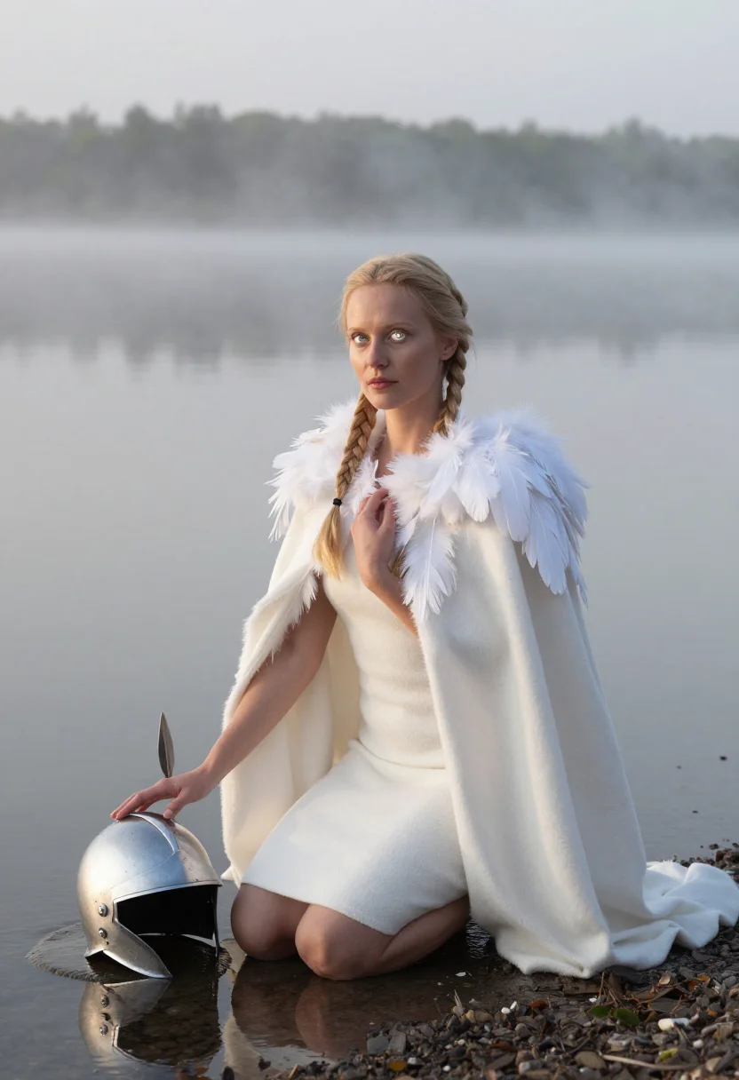 AI valkyrie sample — portrait of a woman, portrait from the hips up of a Western-