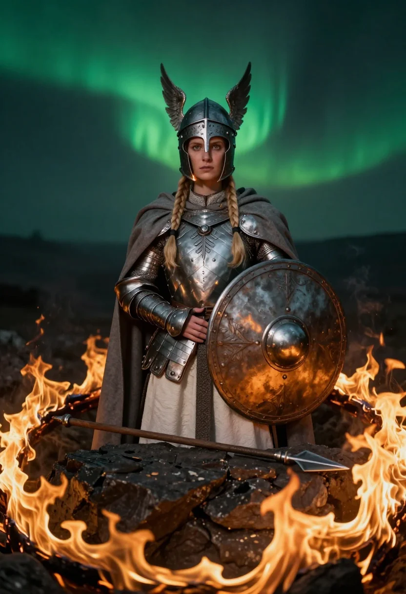 AI valkyrie sample — portrait of a woman, chest-up portrait of a Western-European