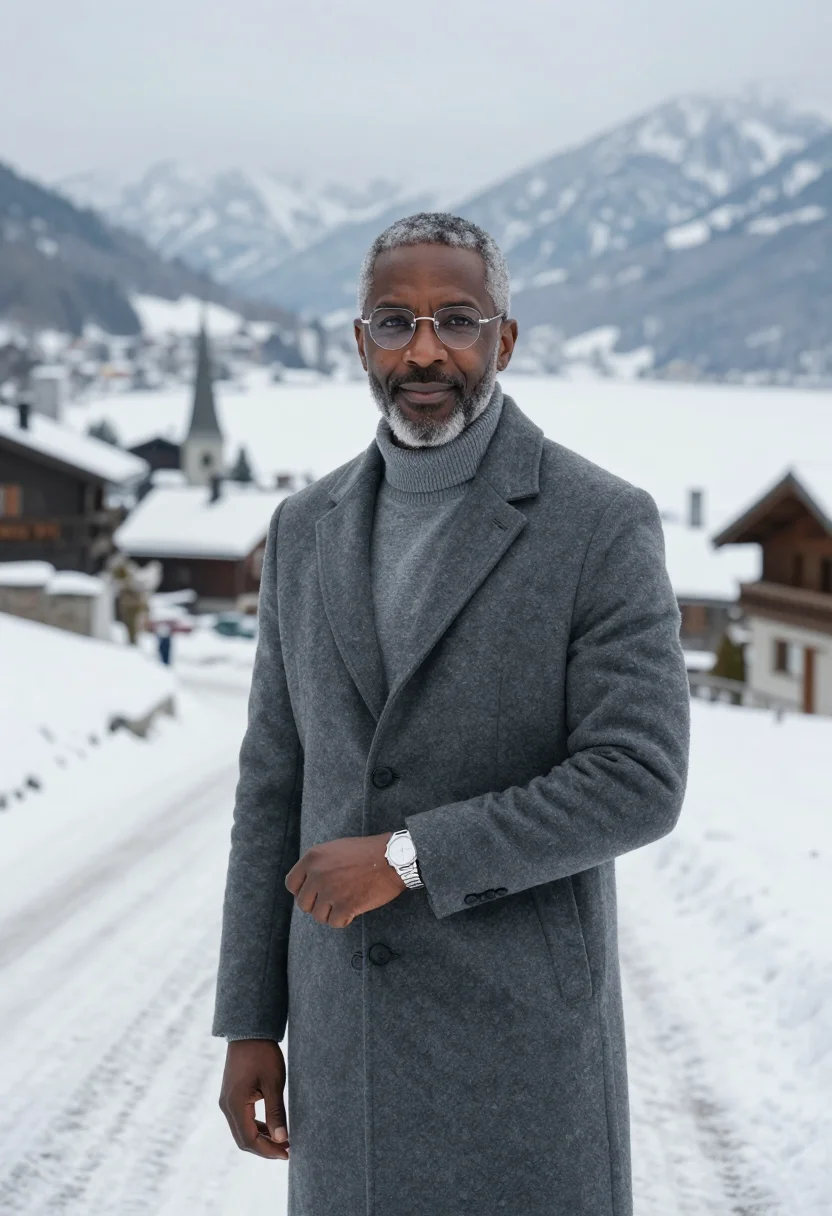 AI vallee de joux slate january sample — portrait of a man, framed half-length, a Black British man i