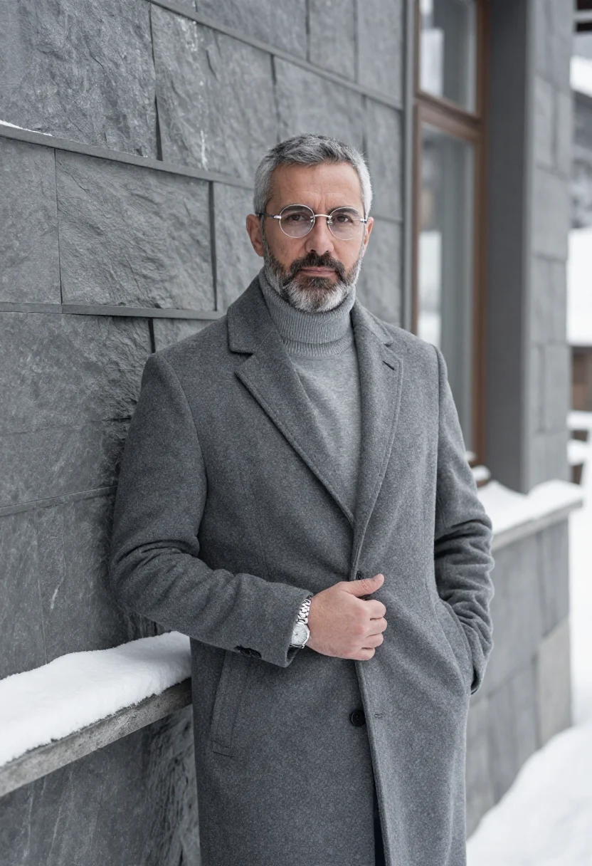 AI vallee de joux slate january sample — portrait of a man, framed half-length, an Italian-Swiss man