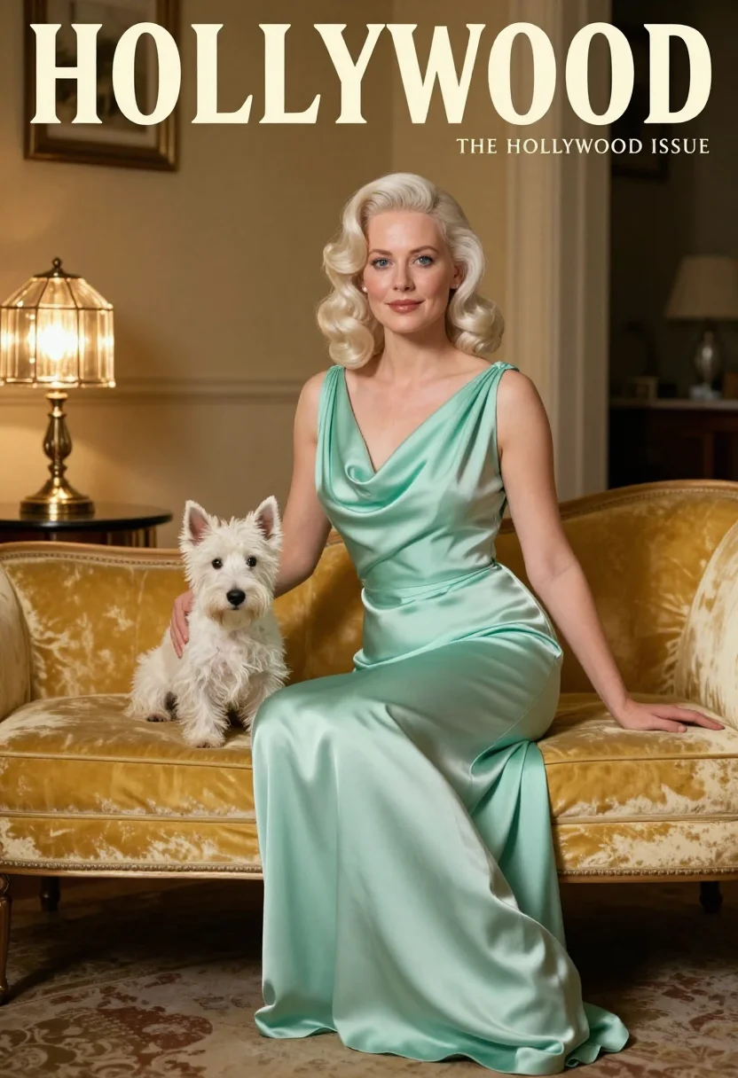 AI vanity fair hollywood issue sample — portrait of a woman, full-length portrait of a woman of Nort