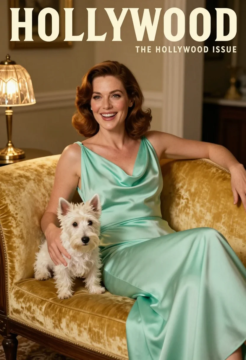 AI vanity fair hollywood issue sample — portrait of a woman, three-quarter-length portrait of a woma
