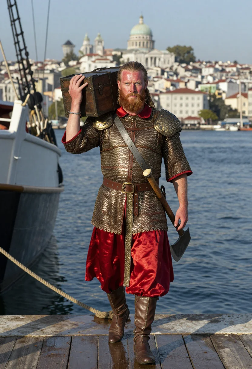 AI varangian sample — portrait of a man, full-length portrait of a Northern-Europe