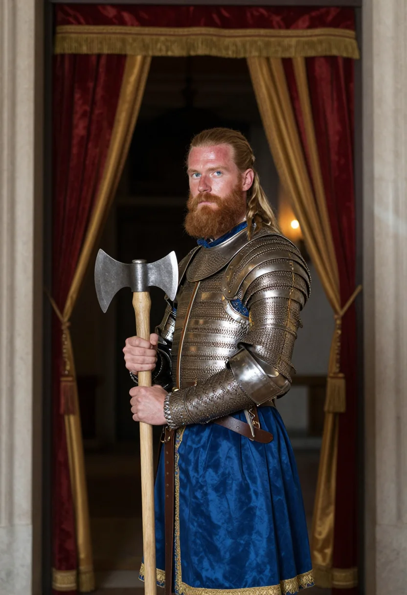 AI varangian sample — portrait of a man, half-length portrait of a Northern-Europe