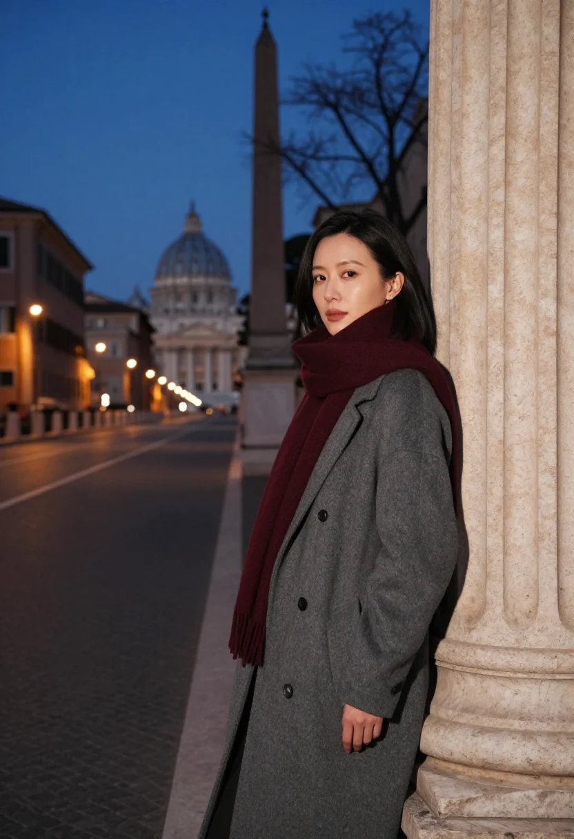 AI vatican sample — portrait of a woman, half-length portrait of an East-Asian w