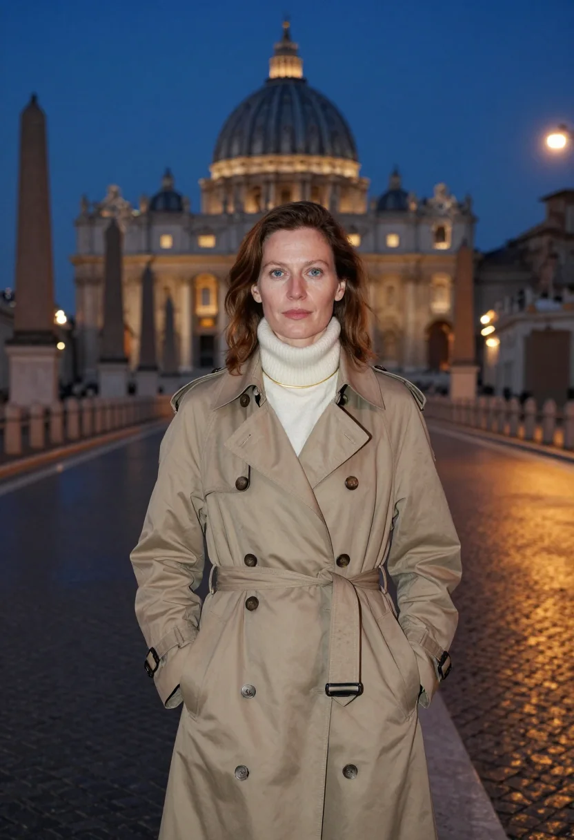 AI vatican sample — portrait of a woman, half-length portrait of a Western Europ