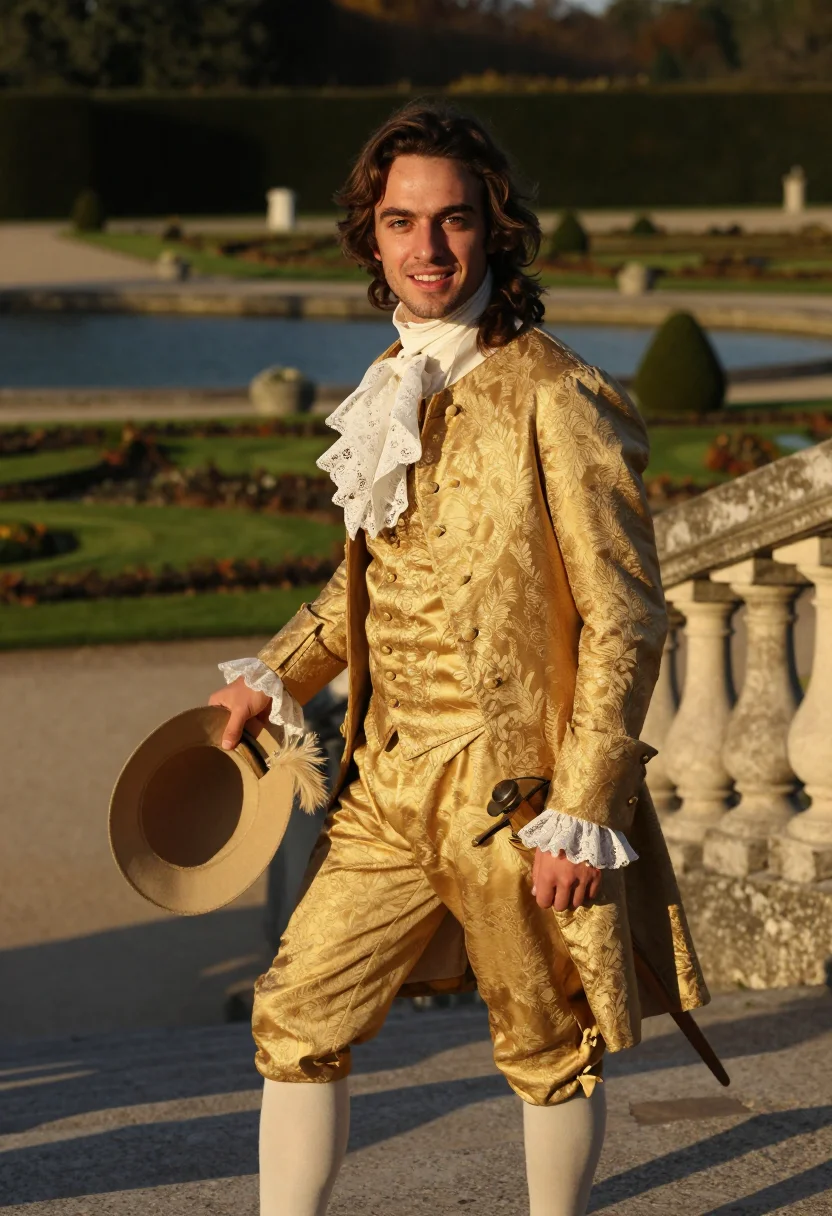 AI vaux le vicomte sample — portrait of a man, three-quarter-length over-shoulder portra