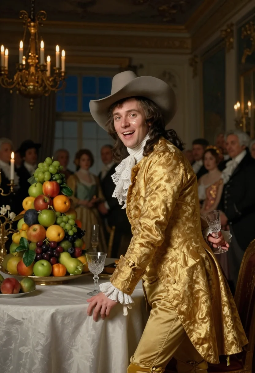 AI vaux le vicomte sample — portrait of a man, three-quarter-length over-shoulder portra