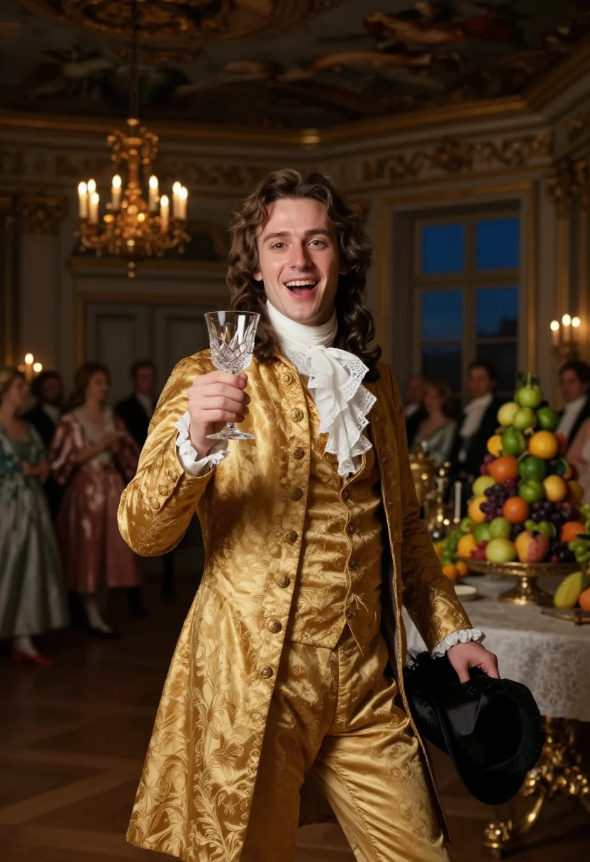 AI vaux le vicomte sample — portrait of a man, half-length three-quarter portrait of a F
