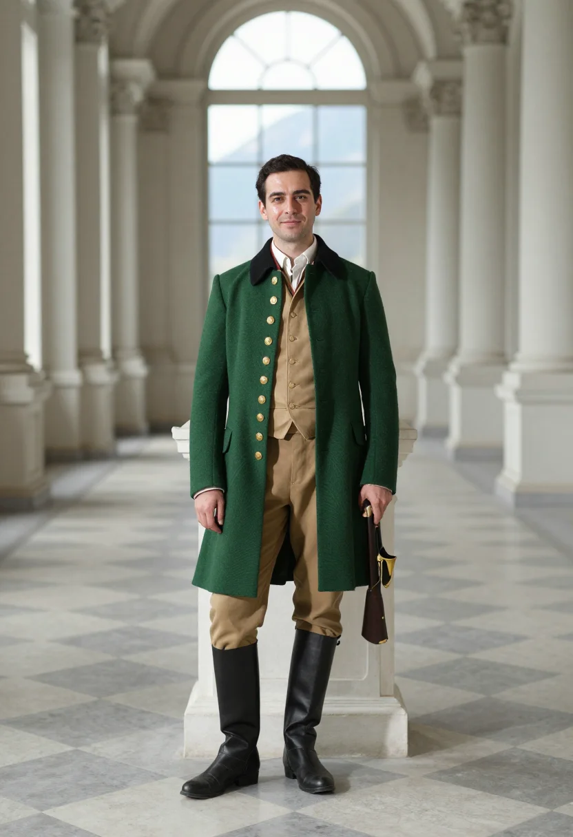 AI venaria reale sample — portrait of a man, full-length standing portrait of a Northe