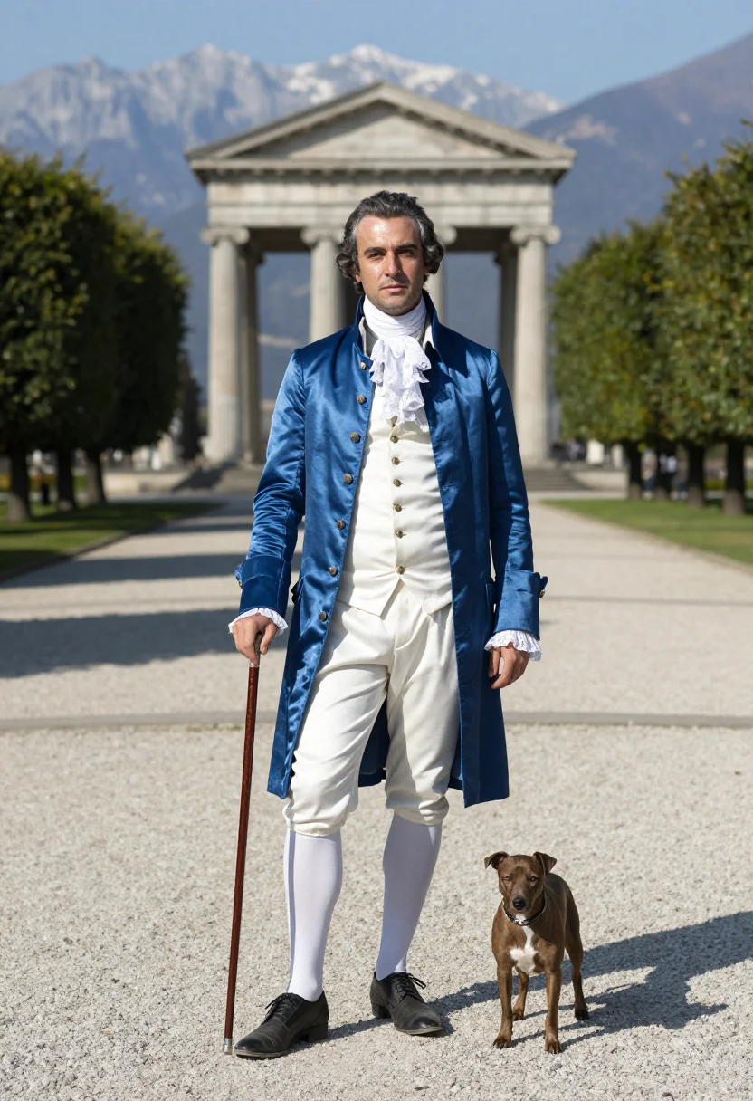 AI venaria reale sample — portrait of a man, full-length standing portrait of a Northe