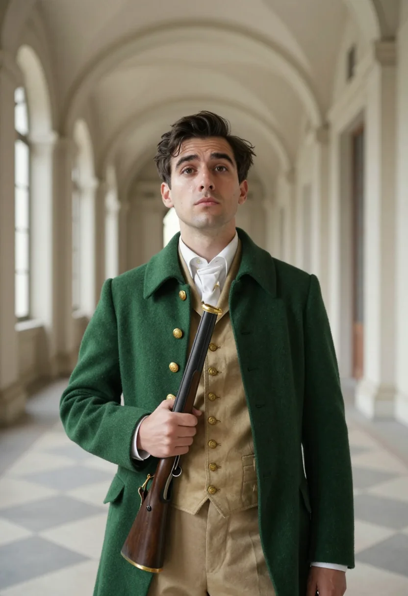 AI venaria reale sample — portrait of a man, half-length portrait of a Northern Italia