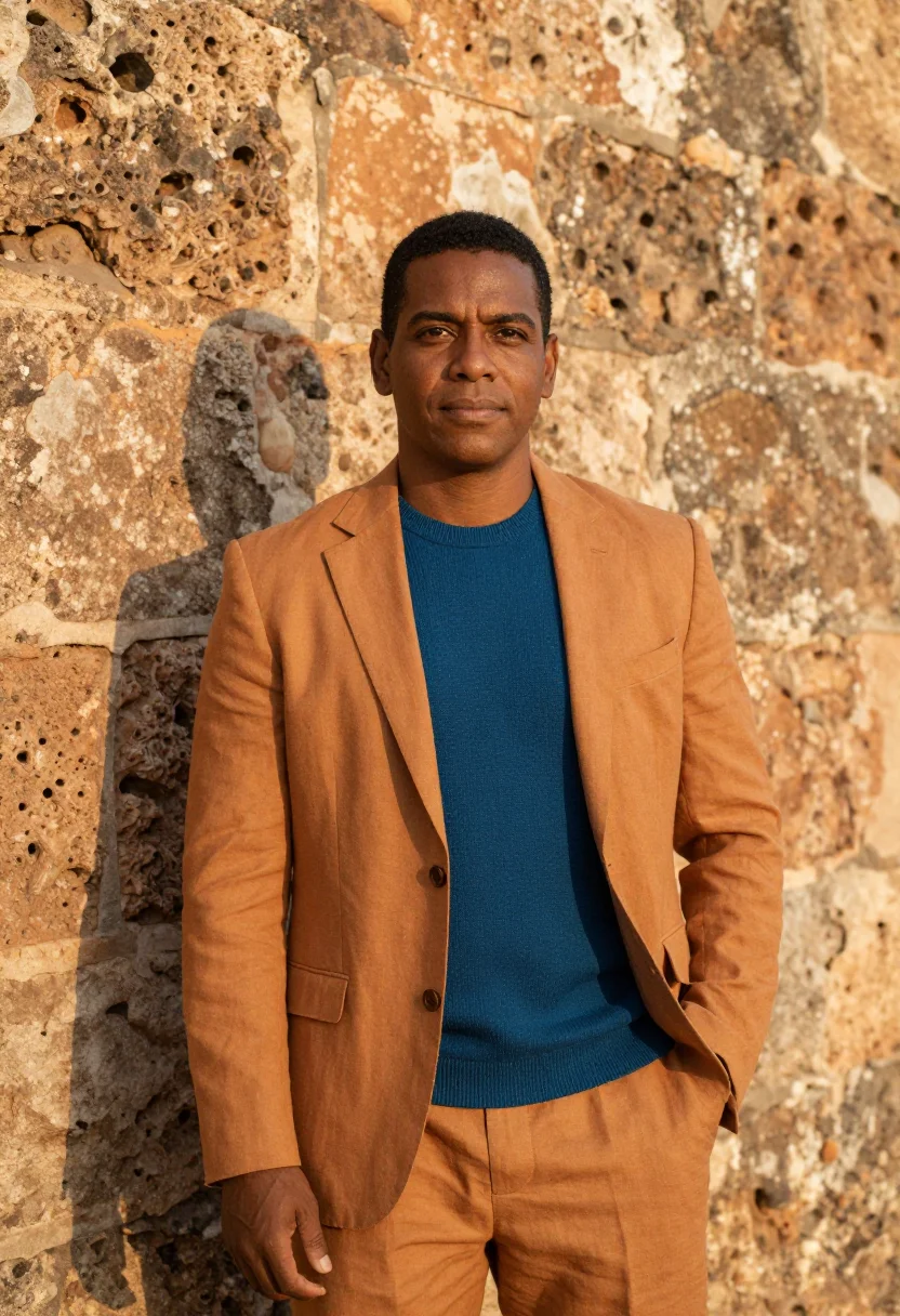 AI veracruz port director colonial coral stone sea sample — portrait of a man, an Afro-Mexican port director in his mid-