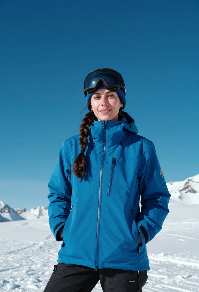 AI verbier glacier cobalt sample — portrait of a woman, framed half-length, an Italian woman in