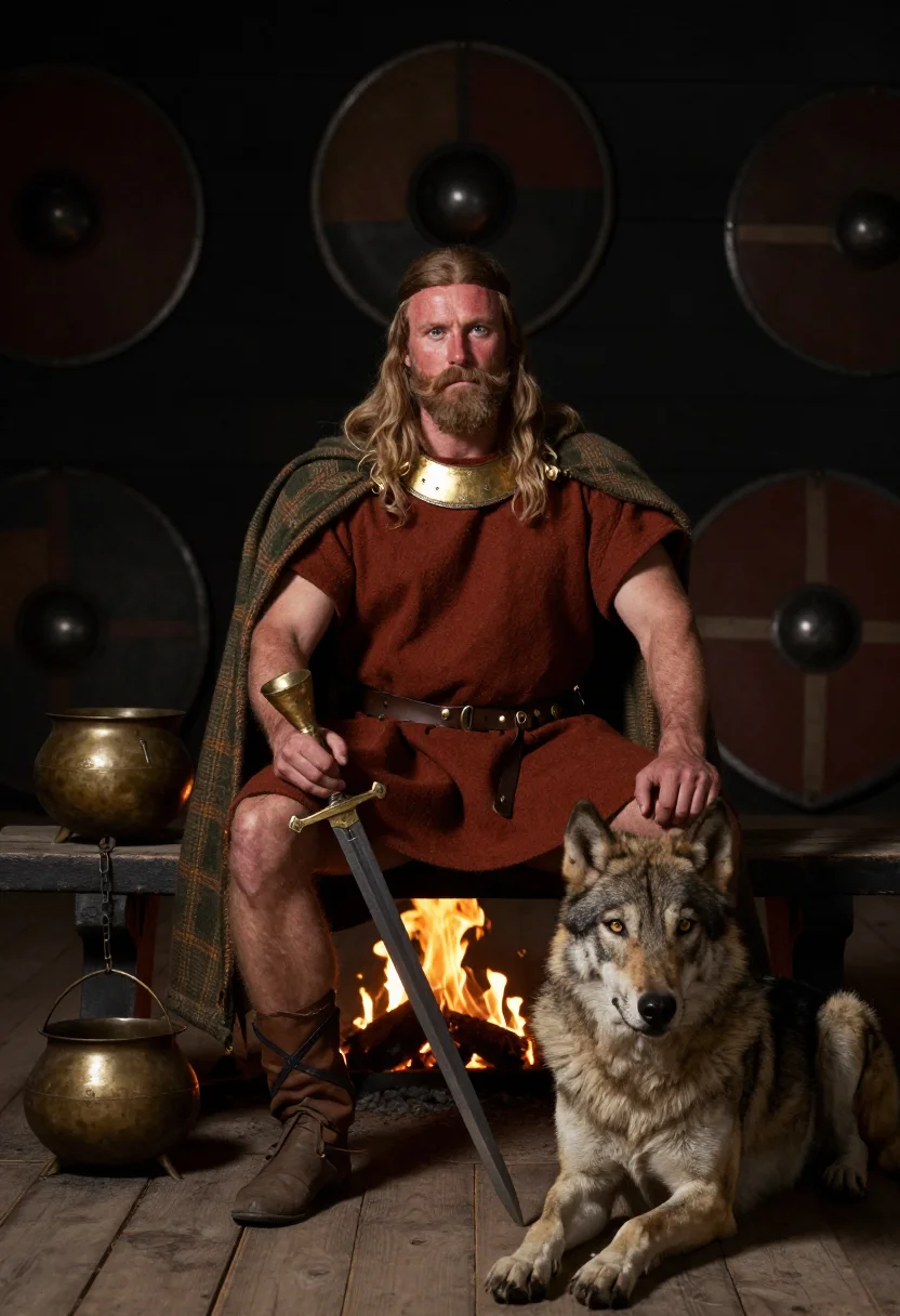 AI vercingetorix sample — portrait of a man, full-length portrait of a Gaulish man wit