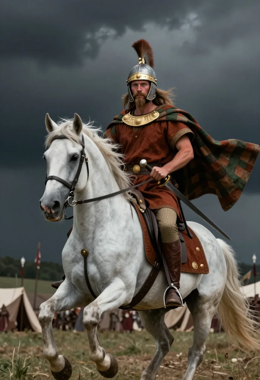 AI vercingetorix sample — portrait of a man, three-quarter-length portrait of a Gaulis