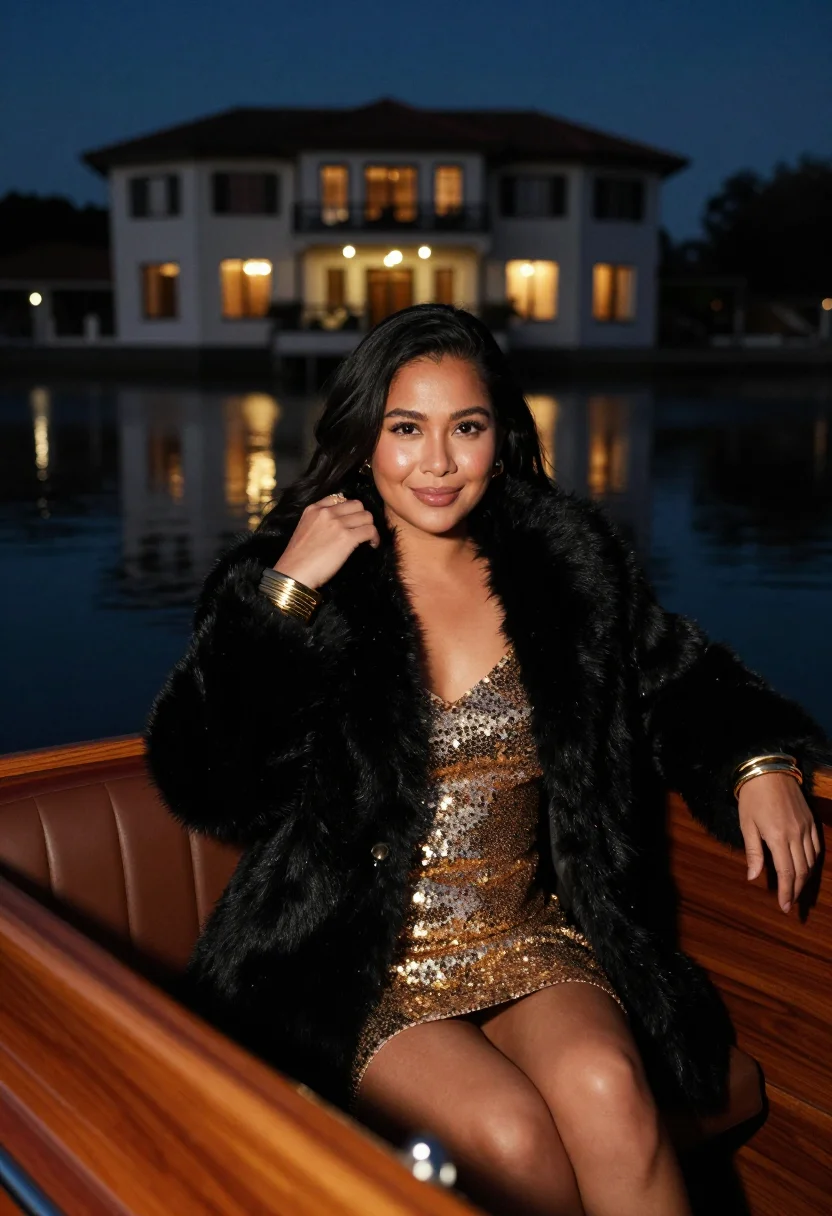 AI versace capodanno sample — portrait of a woman, close half-length portrait of a Filipin