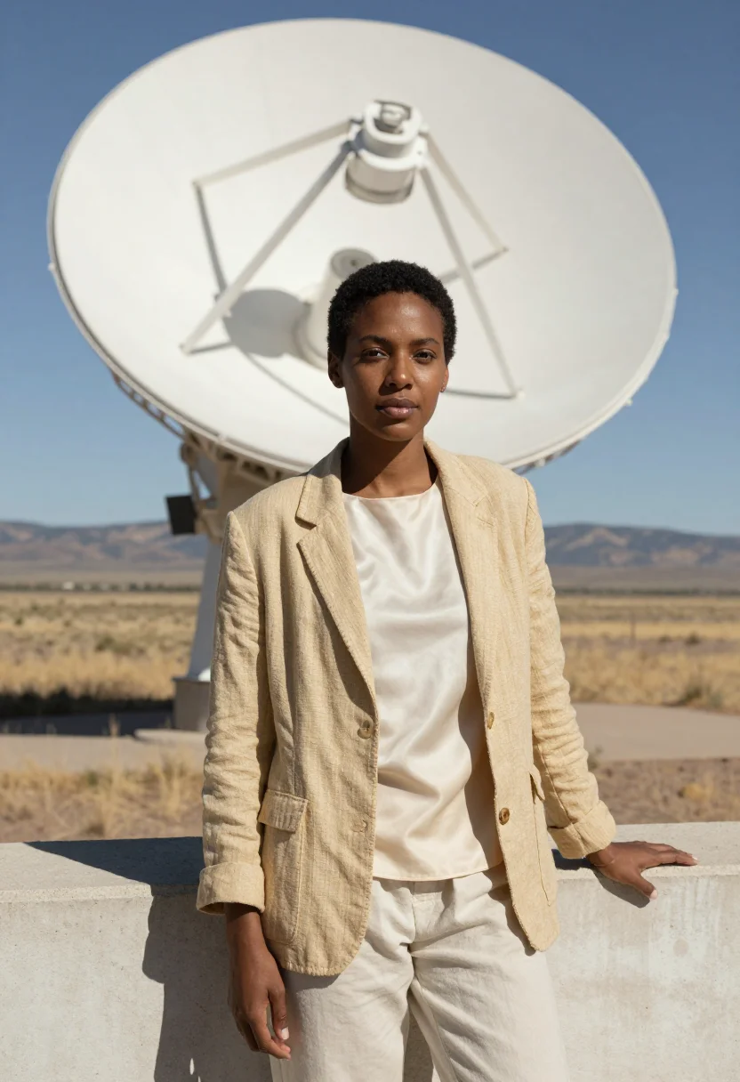 AI very large array astronomer straw sample — portrait of a woman, half-length portrait of a Black woman i