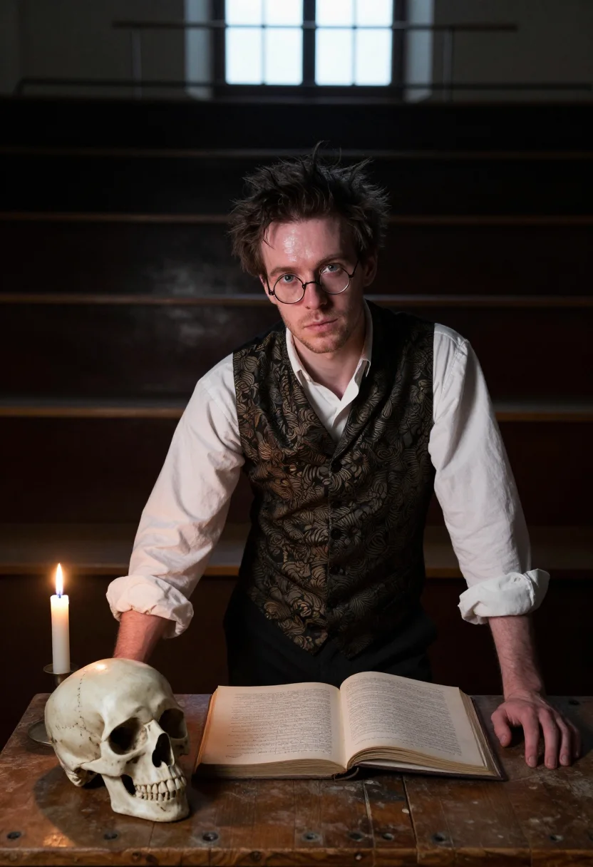 AI victor frankenstein sample — portrait of a man, half-length portrait of a pale-skinned Sw