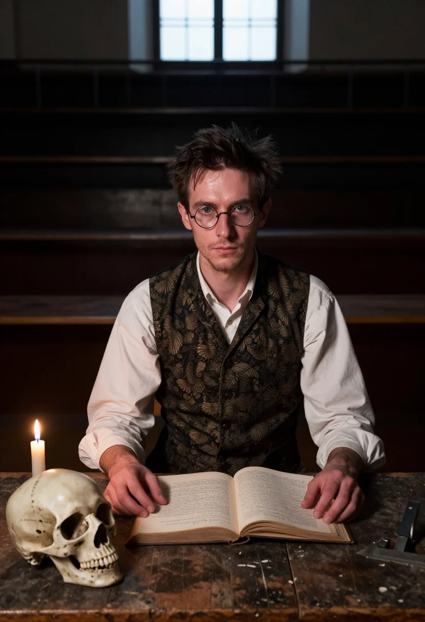 AI victor frankenstein sample — portrait of a man, half-length portrait of a pale-skinned Sw