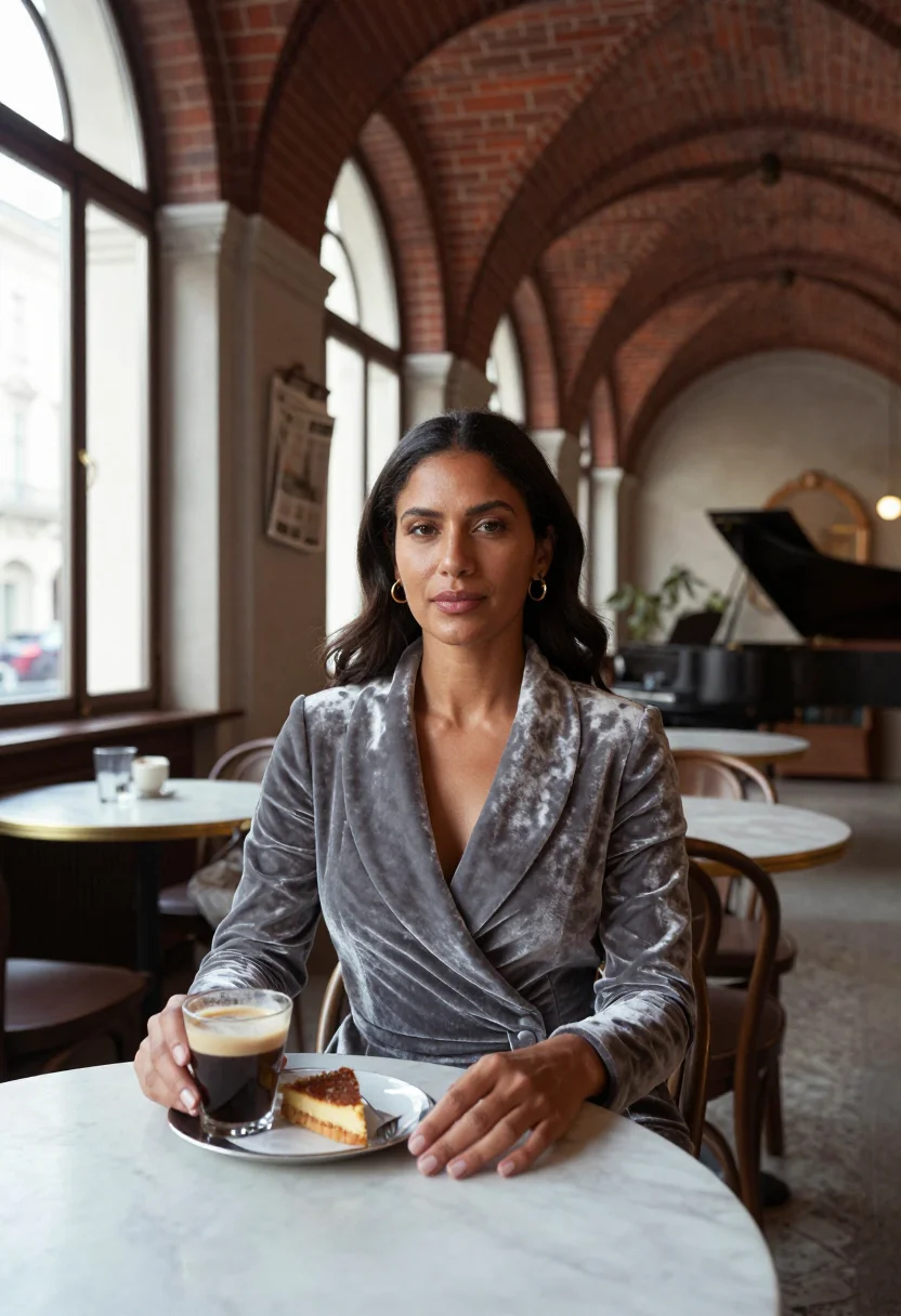 AI vienna sample — portrait of a woman, half-length portrait of a Latina woman