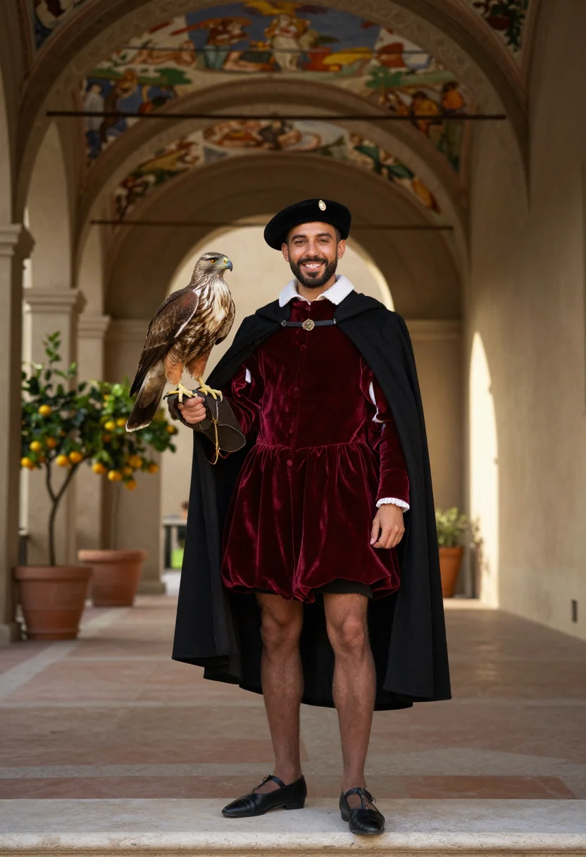 AI villa medici poggio sample — portrait of a man, full-length portrait of an Italian man in