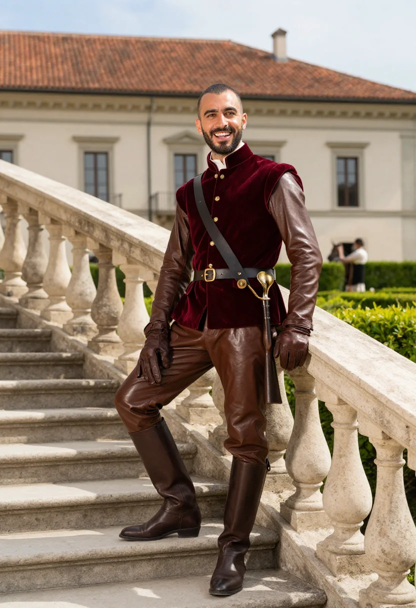 AI villa medici poggio sample — portrait of a man, full-length portrait of an Italian man in