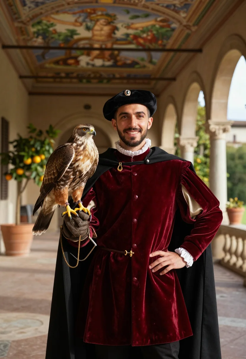 Example portrait from the AI Villa Medici Poggio — Free Preview, Train Once