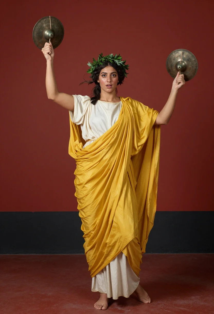 AI villa of mysteries sample — portrait of a woman, full-length portrait of a Roman woman i