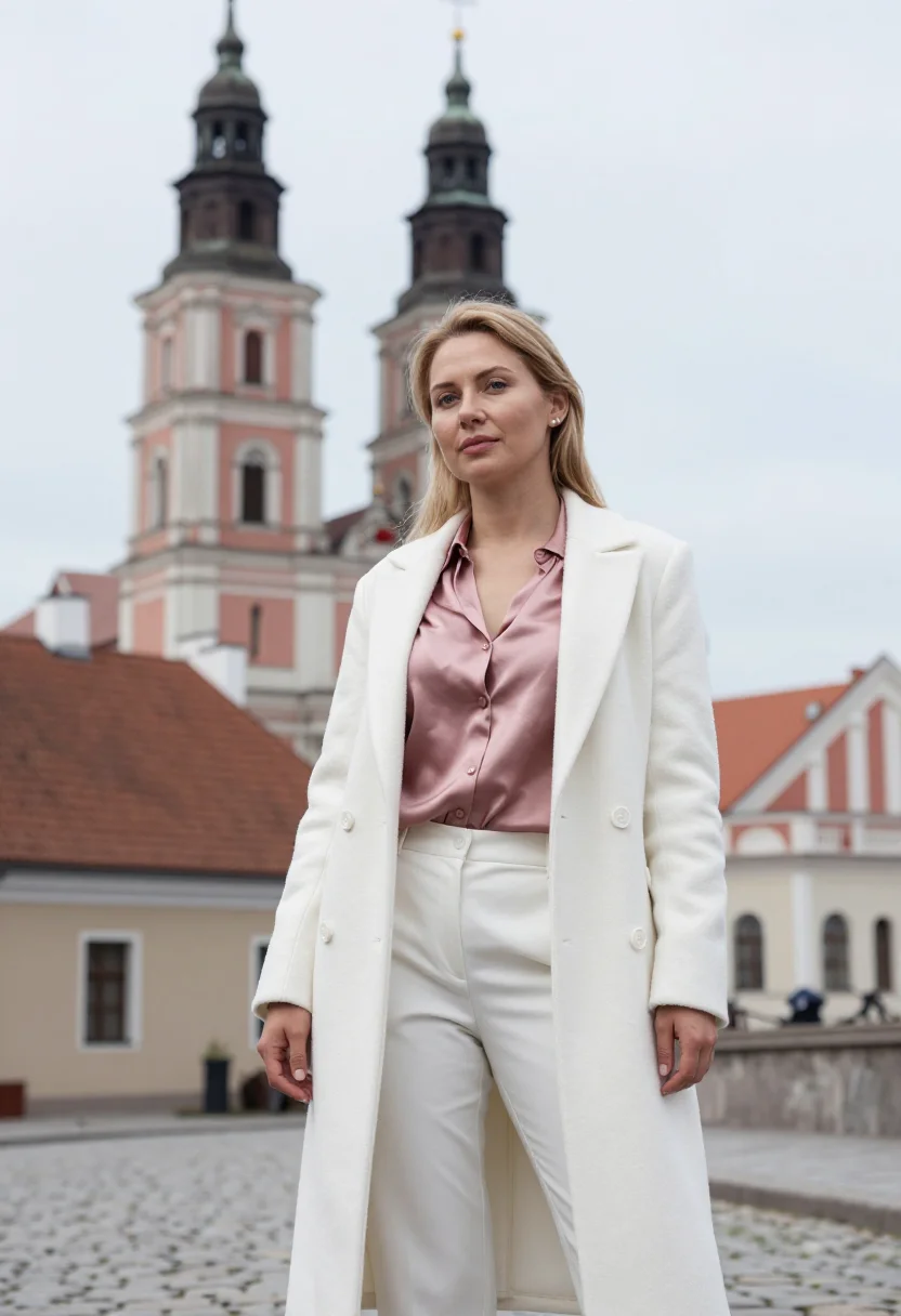 AI vilnius lawyer baroque rose white sample — portrait of a lawyer, a woman of Belarusian descent in her e