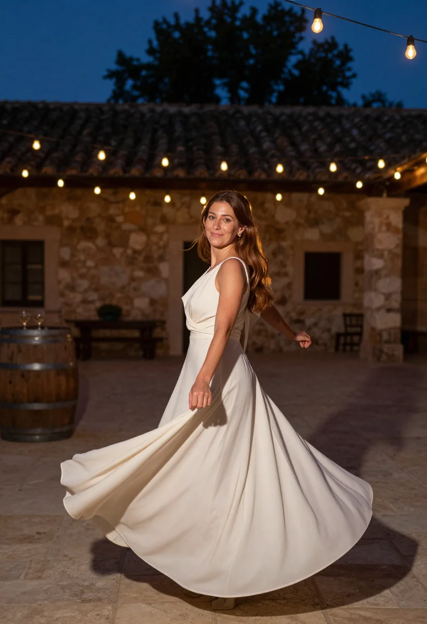AI vineyard vows sample — portrait of a woman, full-length portrait of a Western-Europ