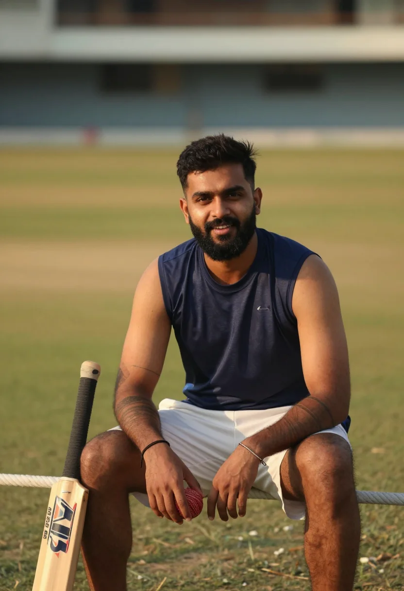 AI virat kohli 2023 sample — portrait of a man, half-length photograph of a North-Indian