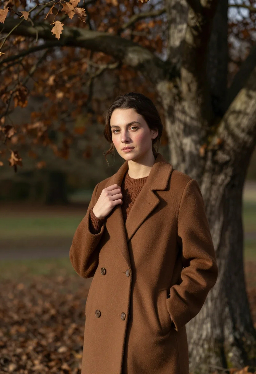 AI walnut harvest dordogne brown sample — portrait of a woman, half-length portrait of a French woman