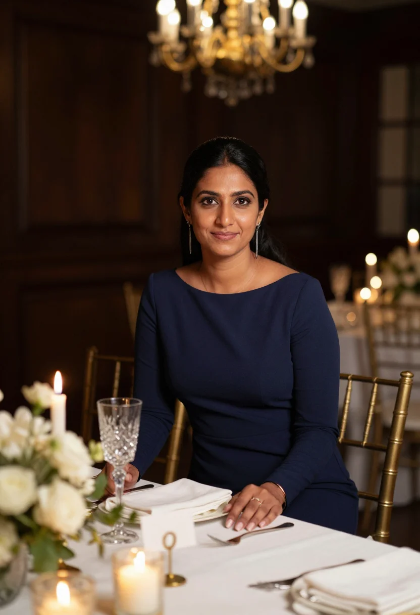 AI wedding guest sample — portrait of a woman, three-quarter-length portrait of a Sout