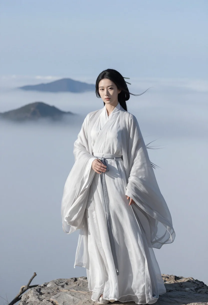 AI wei jin sample — portrait of a woman, three-quarter-length portrait of a Chin