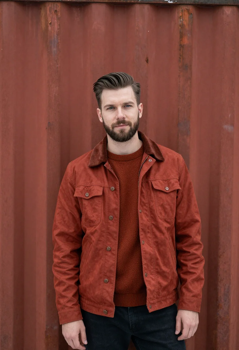 AI werksviertel automotive software rust sample — portrait of a man, a German man in his late twenties with pa