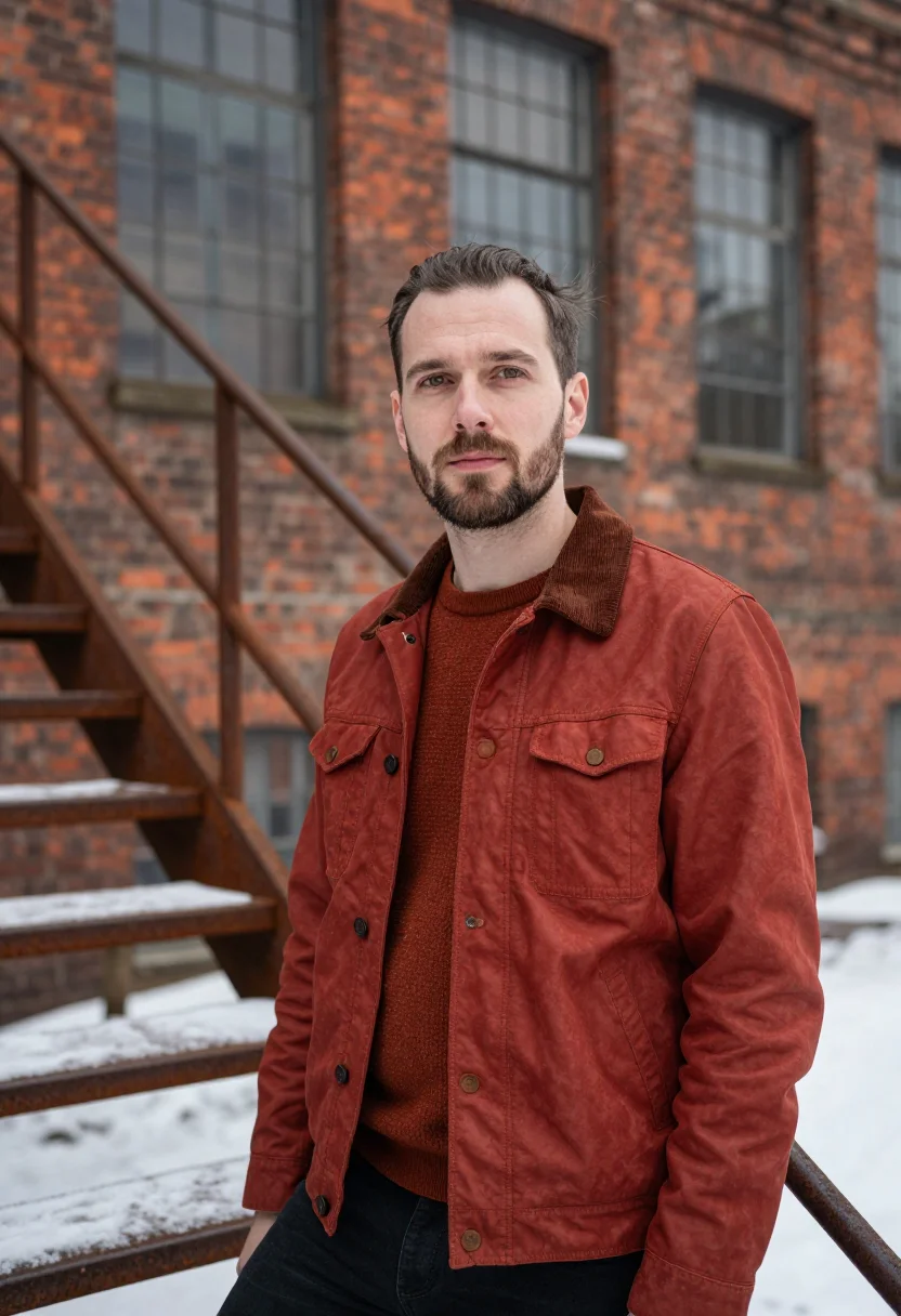 AI werksviertel automotive software rust sample — portrait of a man, an Austrian man in his mid-thirties with