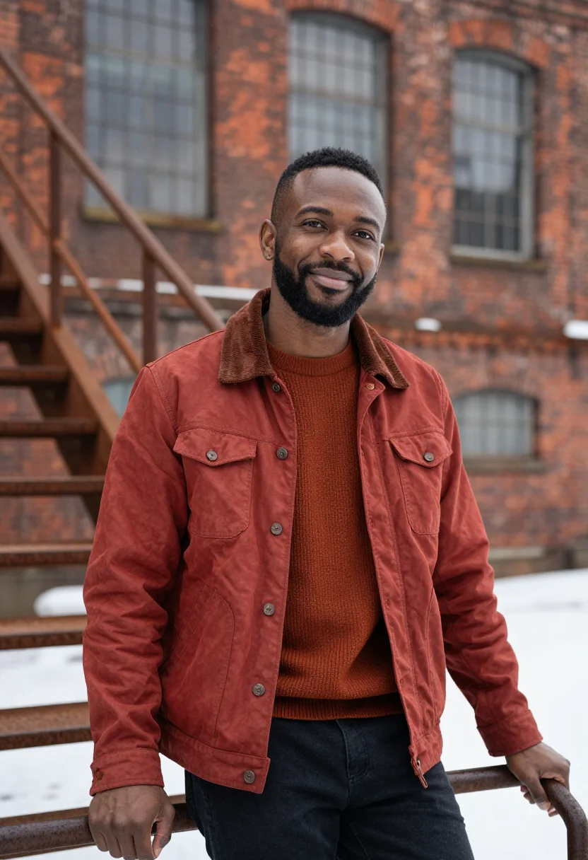 AI werksviertel automotive software rust sample — portrait of a man, a German man of Ghanaian descent in his e
