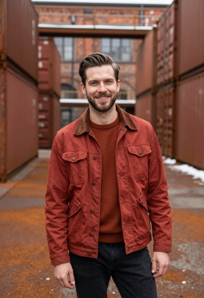 AI werksviertel automotive software rust sample — portrait of a man, a Bavarian man in his late twenties with