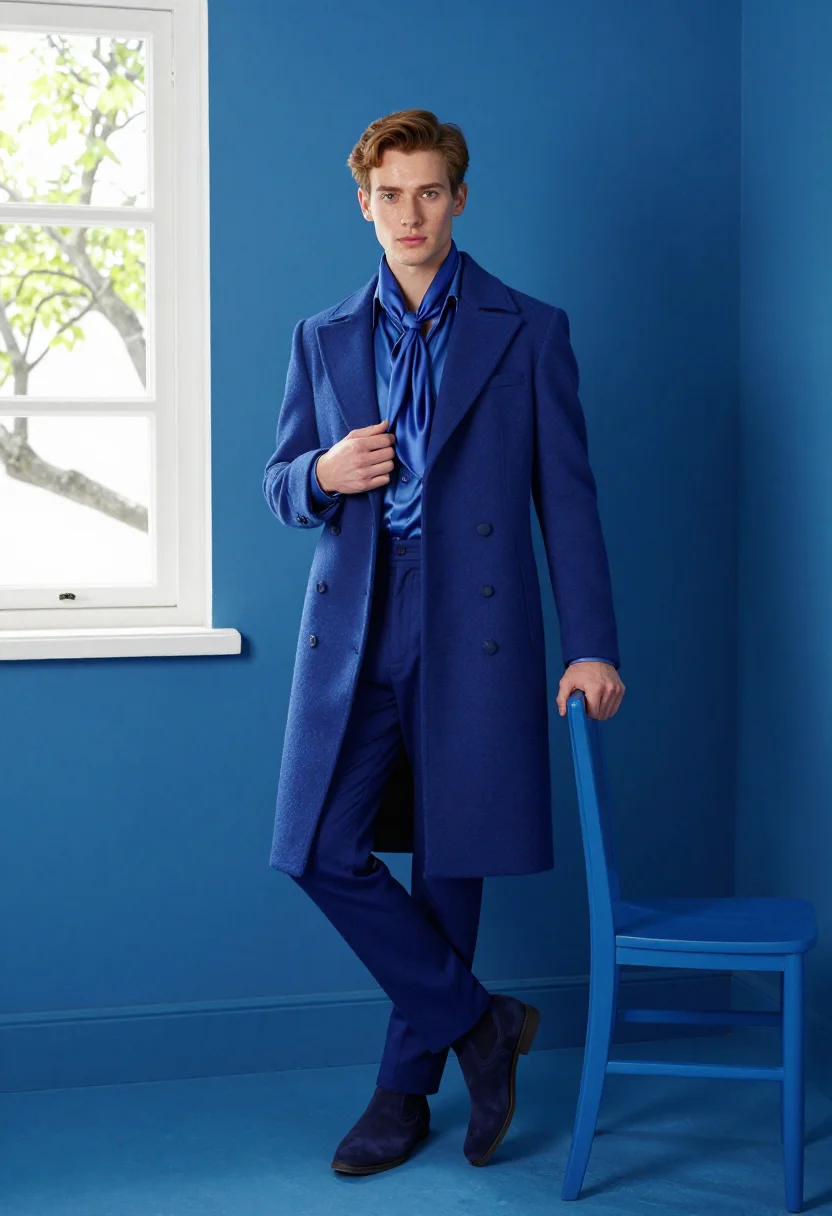 AI werther bleu sample — portrait of a man, full-length portrait of a young man of ab